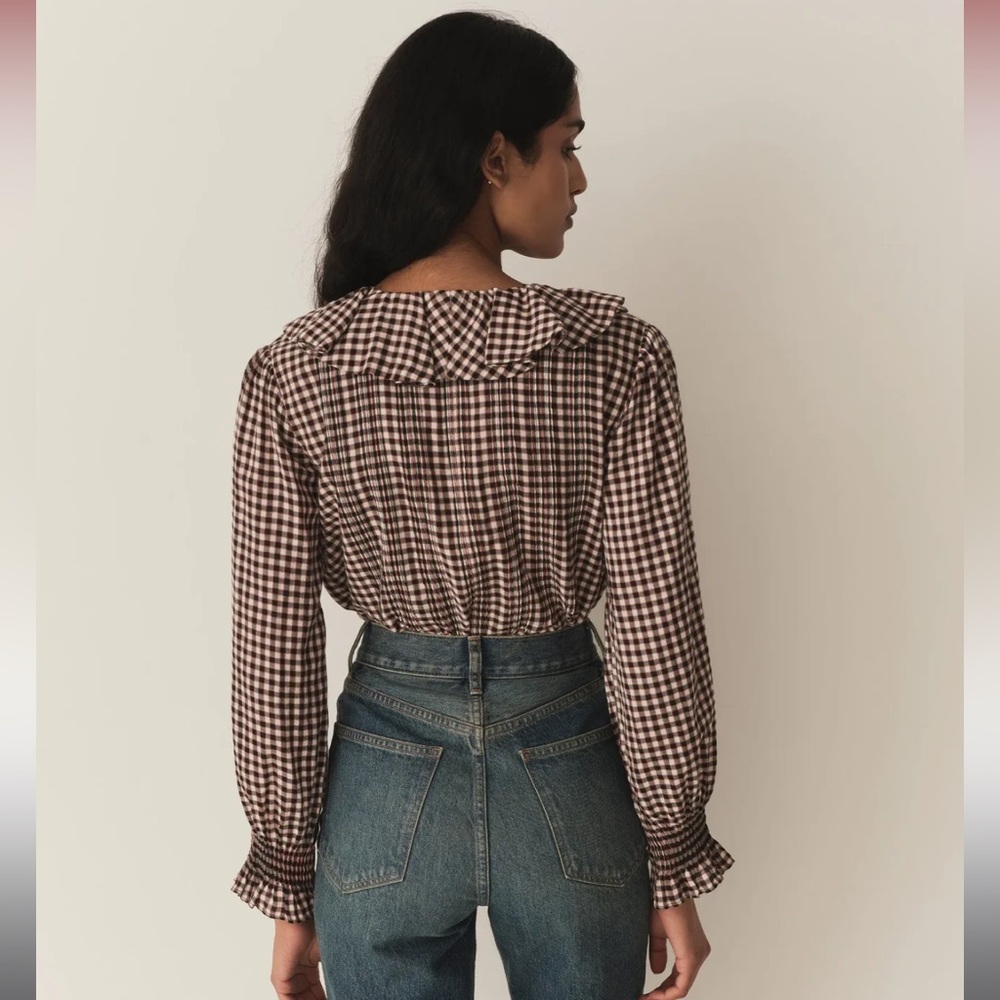 🍂 Doen Hardy top in Delphine Plaid size Large. *see notes pls - Picture 3 of 16